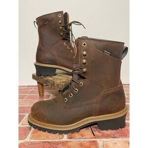 Irish Setter Red Wing Mesabi 83834 Steel Toe Waterproof Logger Boots Mens 8.5 D